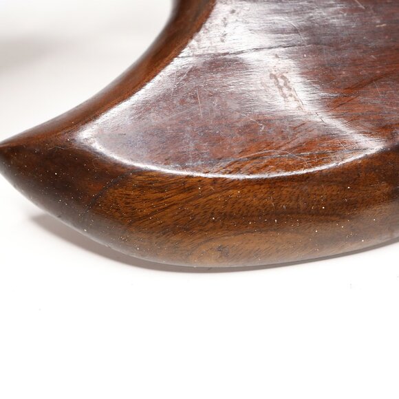 Vintage Mid Century Leaf Shaped Wooden Charcuterie Board Decorative Serving Tray - Picture 11 of 13